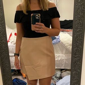 Buddy love  leather blush pink envelope skirt